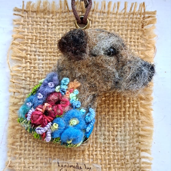 Needle Felted Border Terrier Brooch