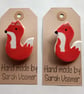 Ceramic Fox Brooch - Image 2