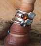 Sterling Silver Stacking Rings. Various gems available. Msg for details. - Image 3