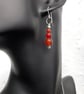 Sterling silver and carnelian bead earrings - Image 5