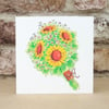  Eco-friendly Blank Card Sunflower Bouquet