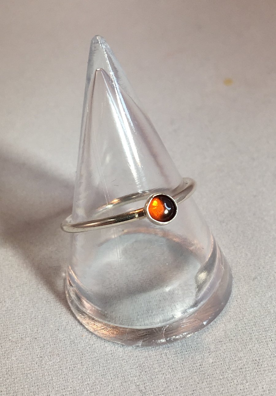 Small amber ring