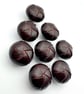 8 Leather Look Buttons, Shutter Lens Finish, 15mm, LARP, Shank Back