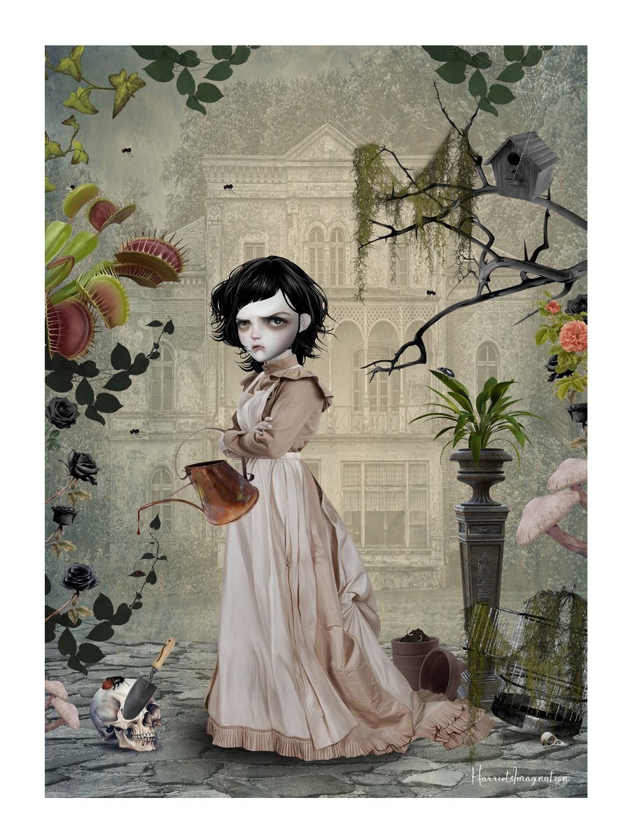 Gothic Nursery Rhyme Art Print - Contrary Mary