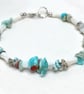 Larimar & Shell Bead Bracelet - Image 3