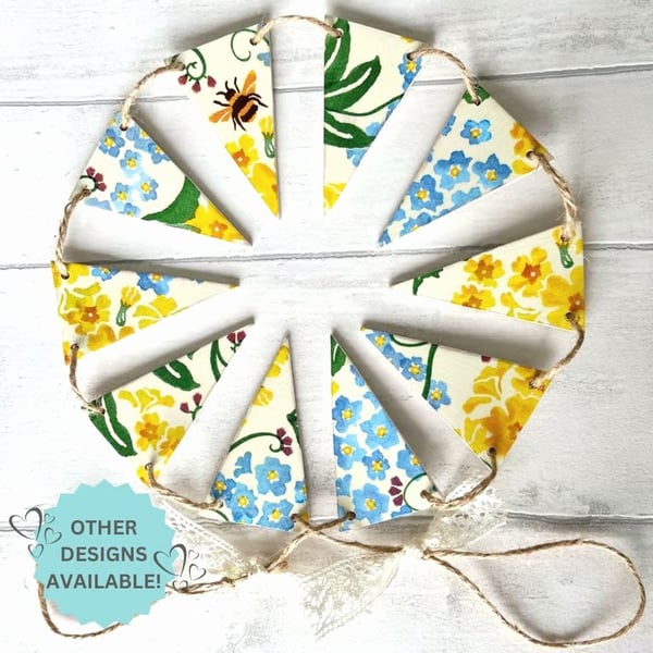Wooden Bunting Emma Bridgewater Decoupaged Designs