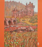 Eilean Donan Castle, Scotland original art, small landscape drawing - Image 3