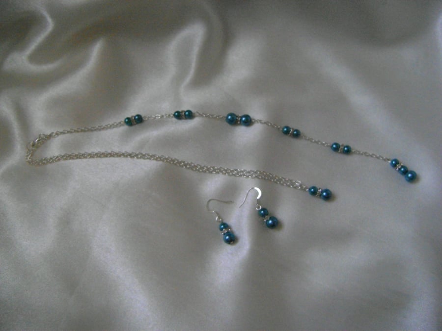 Long Backdrop Necklace & Earring Set