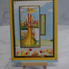 Birthday Card Art Deco Lady 1920s Yellow Especially for You 3D Luxury Handmade