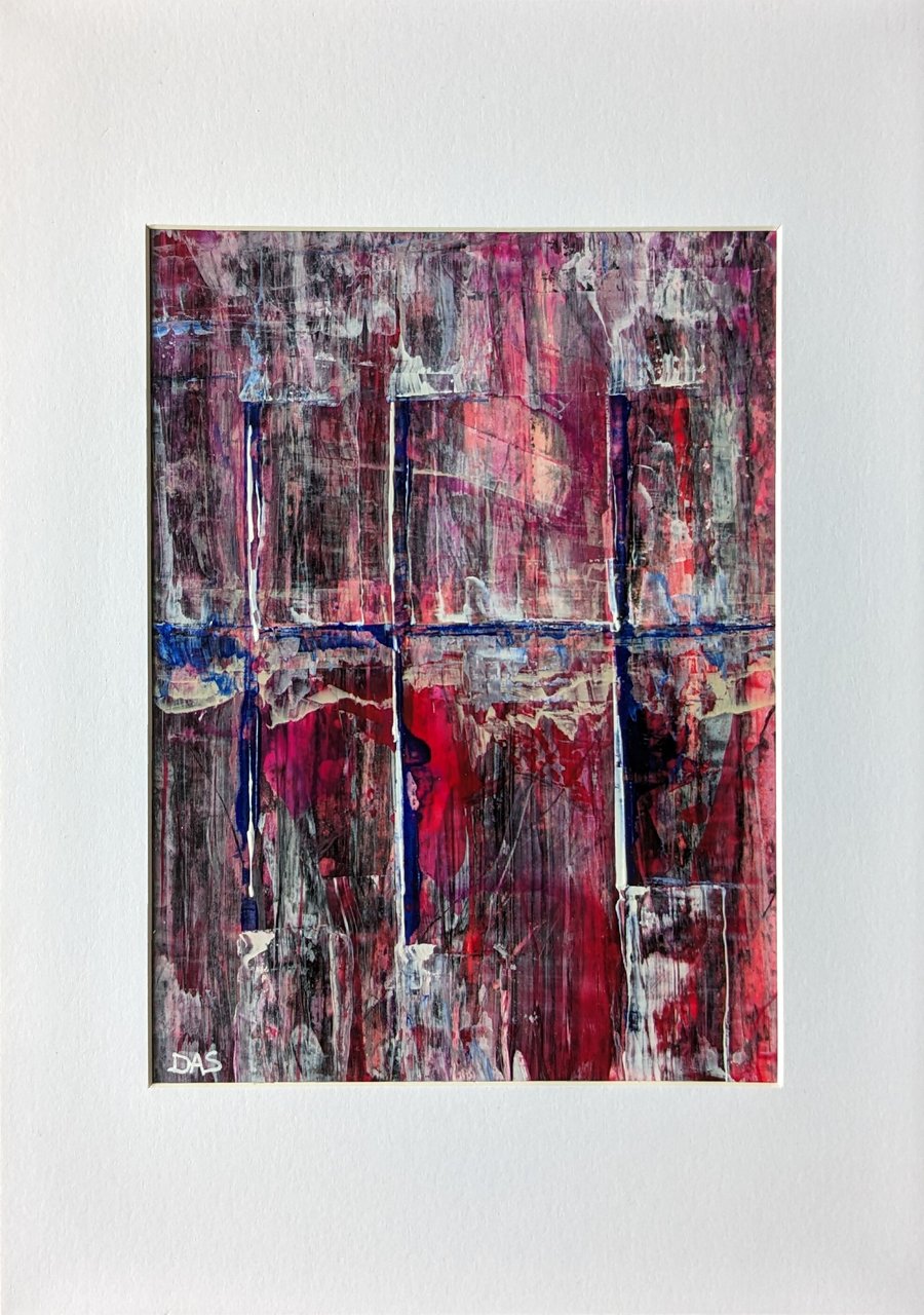 Abstract Acrylic Painting on Paper