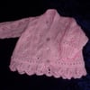 Baby Pink 16 inch Lacy Cardigan