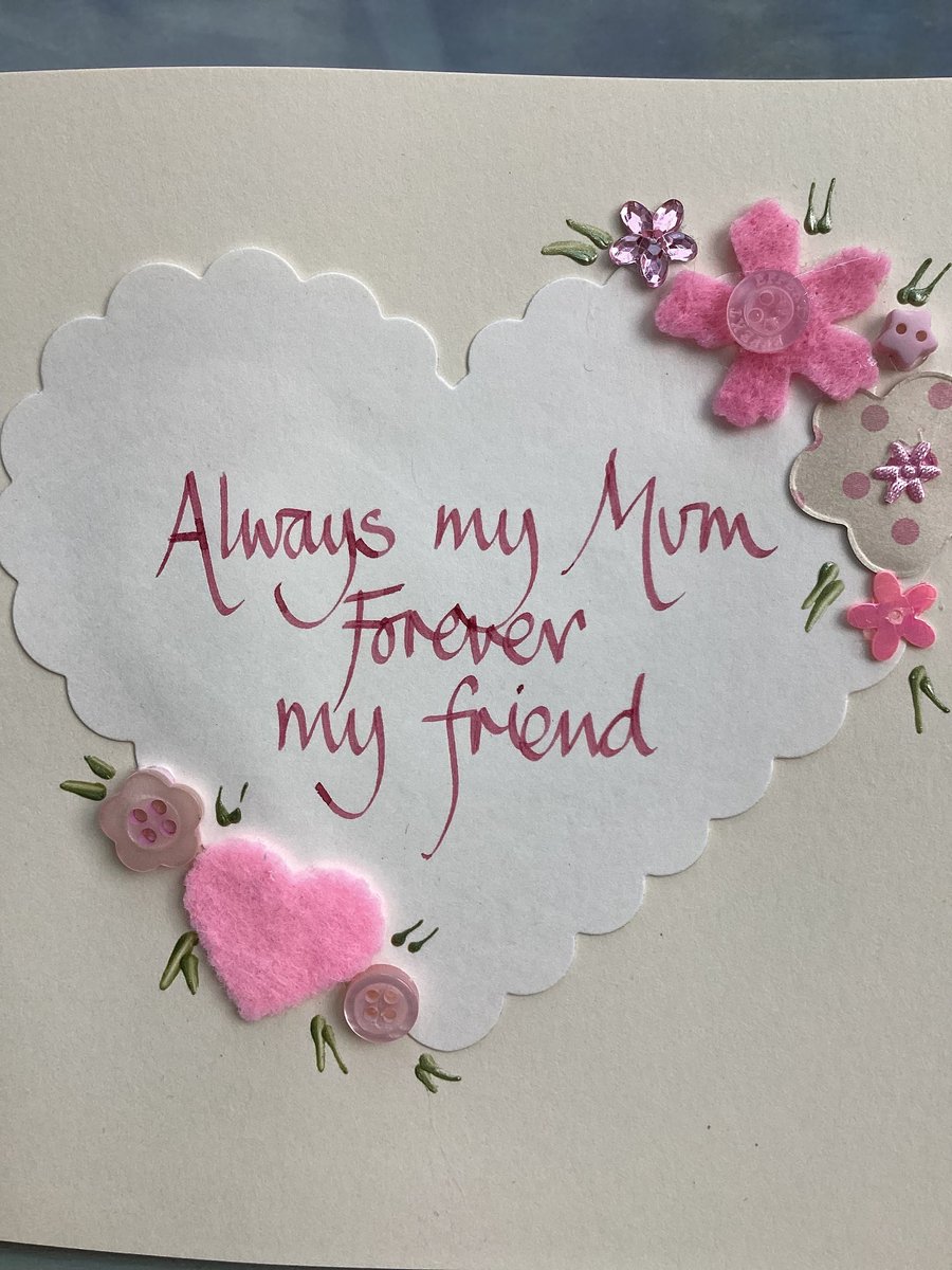 Handmade birthday card.Mothers birthday card.Birthday card.Friendship card.