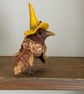 Witchy Brown Bird Spun Cotton Art Doll - Image 3
