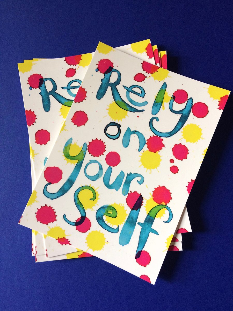 Rely On Yourself -Postcard by Jo Brown - you are strong!