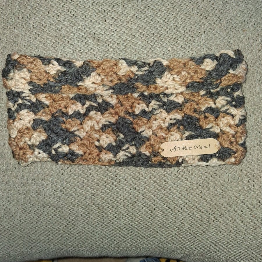 Handmade crochet neck warmer.