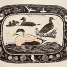 Remembering Northumberland - Lino Cut
