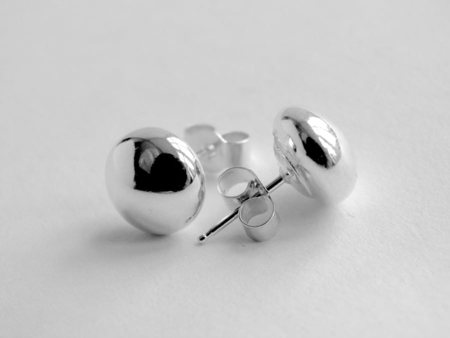 SterIng Silver Button Studs