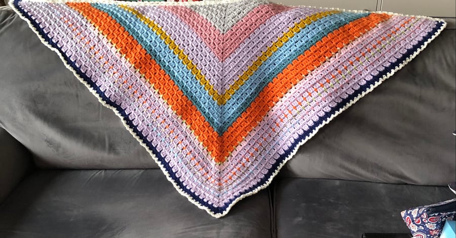 Crocheted Shawl 52” x 29”