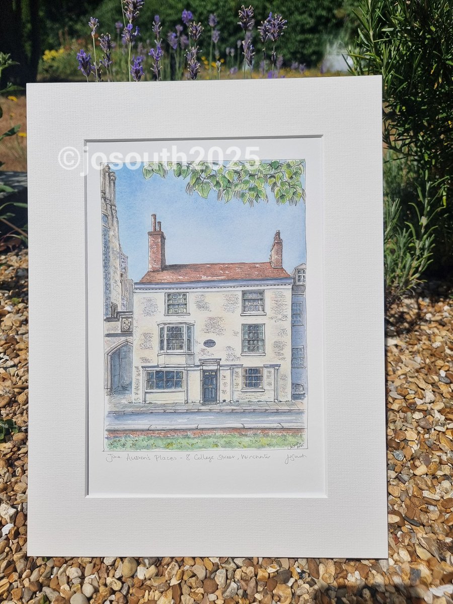 Jane Austen's Places - 8 College Street, Winchester - Hand signed Giclee Print