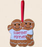 Together Forever Gingerbread Couple - Personalised Decoration or Magnet - Image 2