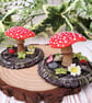 Red Toadstool Cottagecore Home Decor - Mushroom Ornament - Made to Order - Image 3