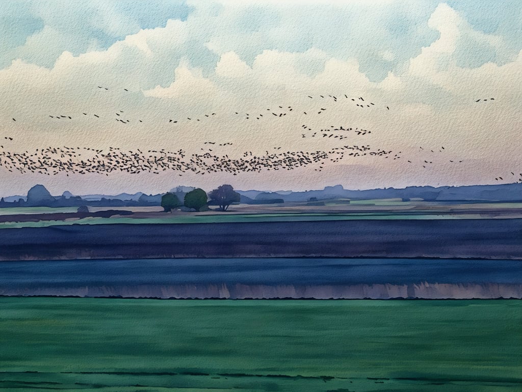 Murmurations Of Birds December 2025 Norfolk Greeting Card A5