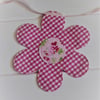 Pink and purple floral garland bunting - made from recycled fabrics
