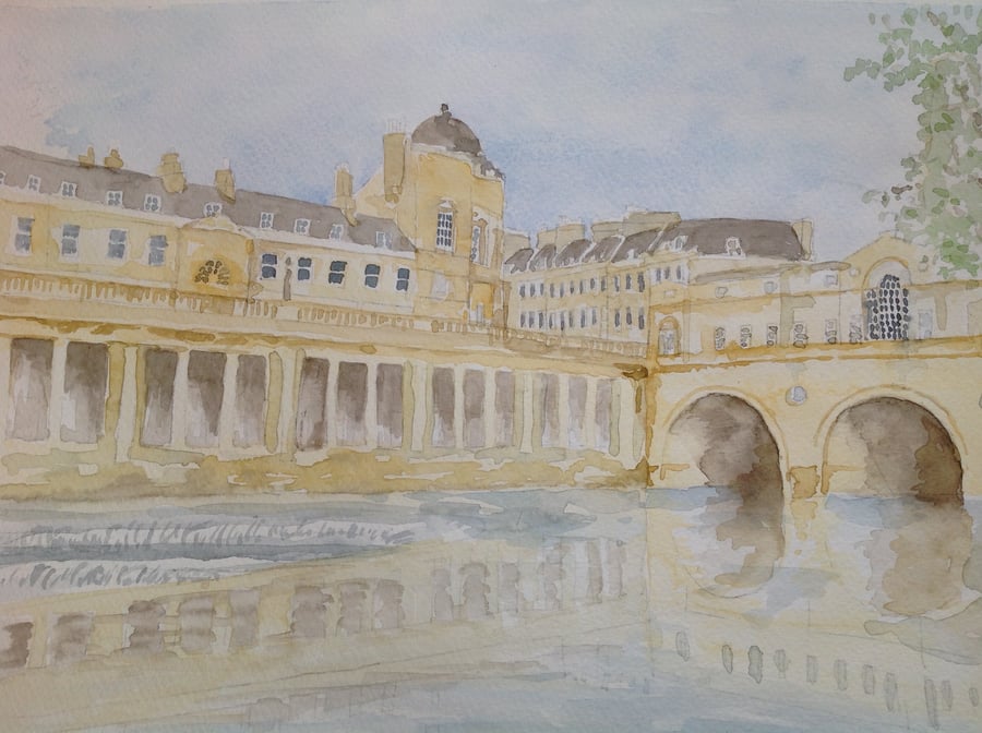 Pulteney Bridge, Bath original watercolour painting 