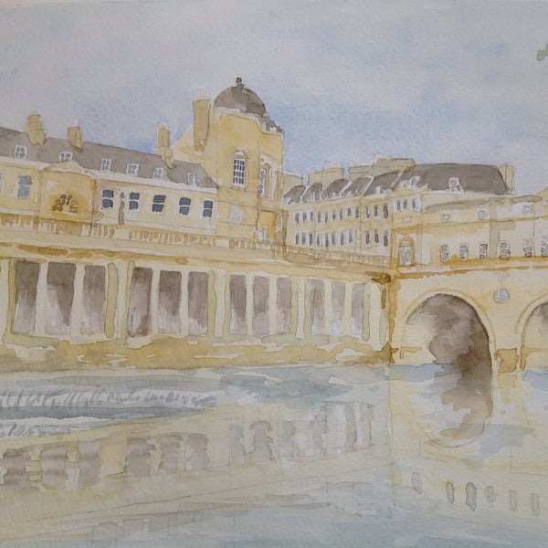 Pulteney Bridge, Bath original watercolour painting 