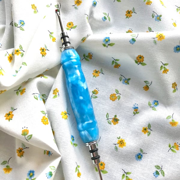 Hand-turned acrylic seam ripper with stiletto