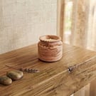 Terracotta-Inspired Eco-Resin Jar with Sandalwood Scented Candle