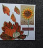 Sunflower, pumpkin and leaves autumn greetings card - Image 5