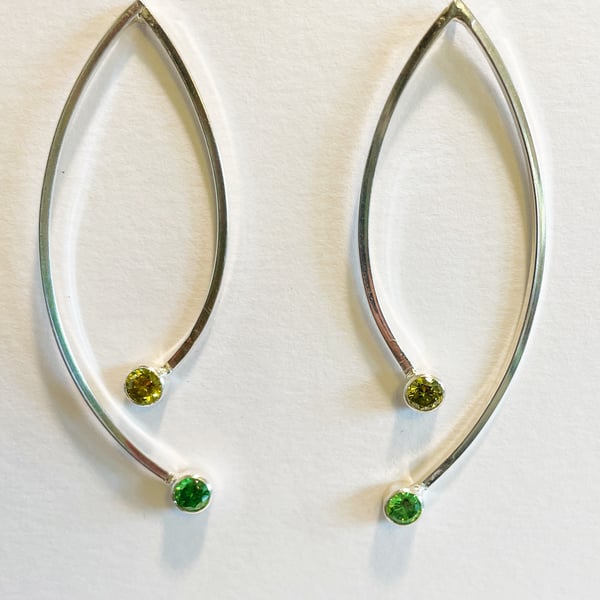 SALE Olive flower earrings