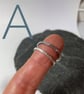 Sterling silver ring, stacking ring with choice of texture and finish - Image 4