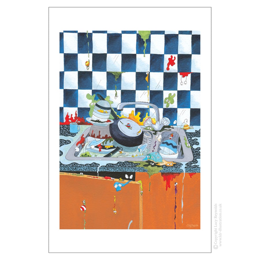 Messy Sink Tea Towel