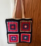 Crochet Granny Square tote bag