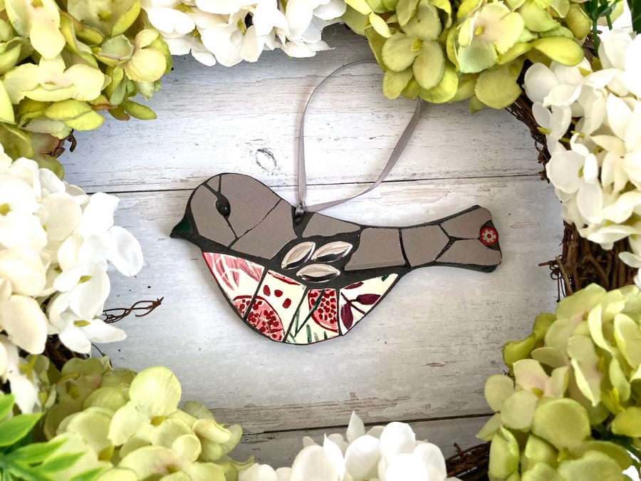 Mosaic Bird - Cottagecore Decoration - House Warming Gift