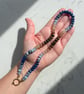 Blueberry Pecan Pie Hand Knotted Beaded Gemstone Necklace - Image 2