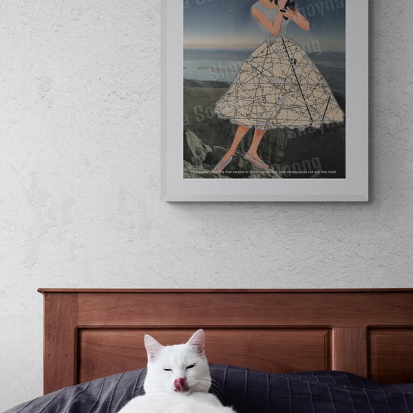 'Pet' print of handmade collage