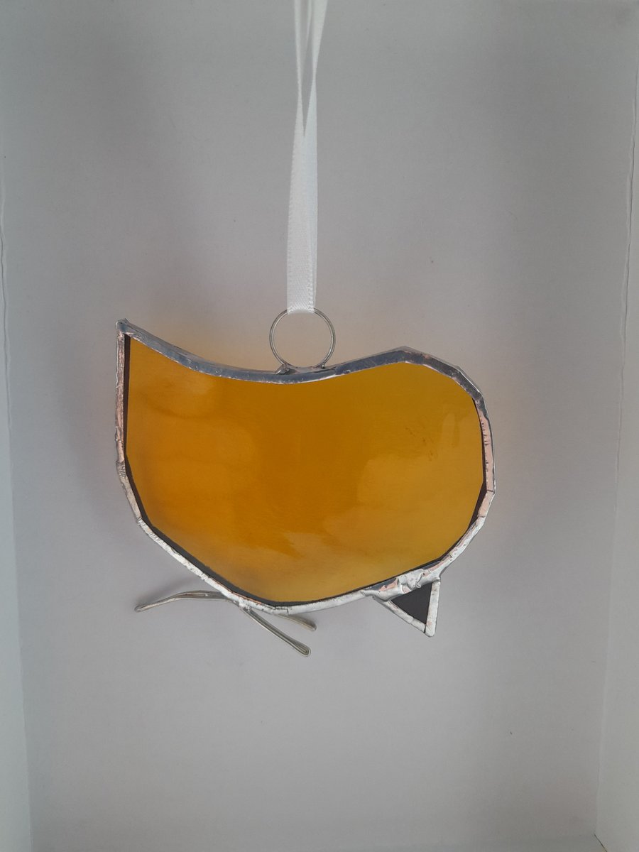 Stained glass handmade window or wall hanging chick