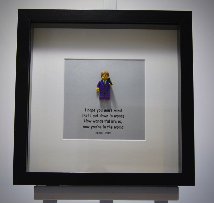 Elton John mini Figure framed picture 