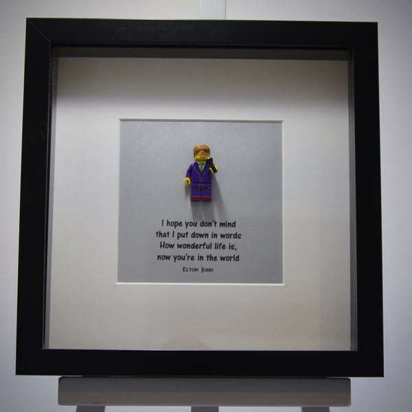 Elton John mini Figure framed picture 