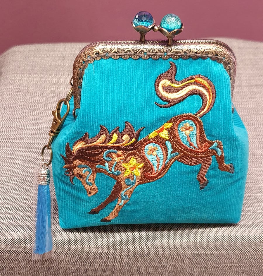Flower power horse design purse