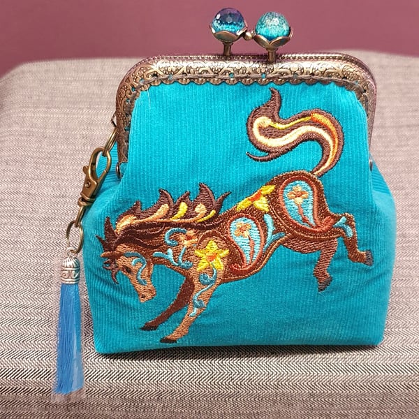 Flower power horse design purse