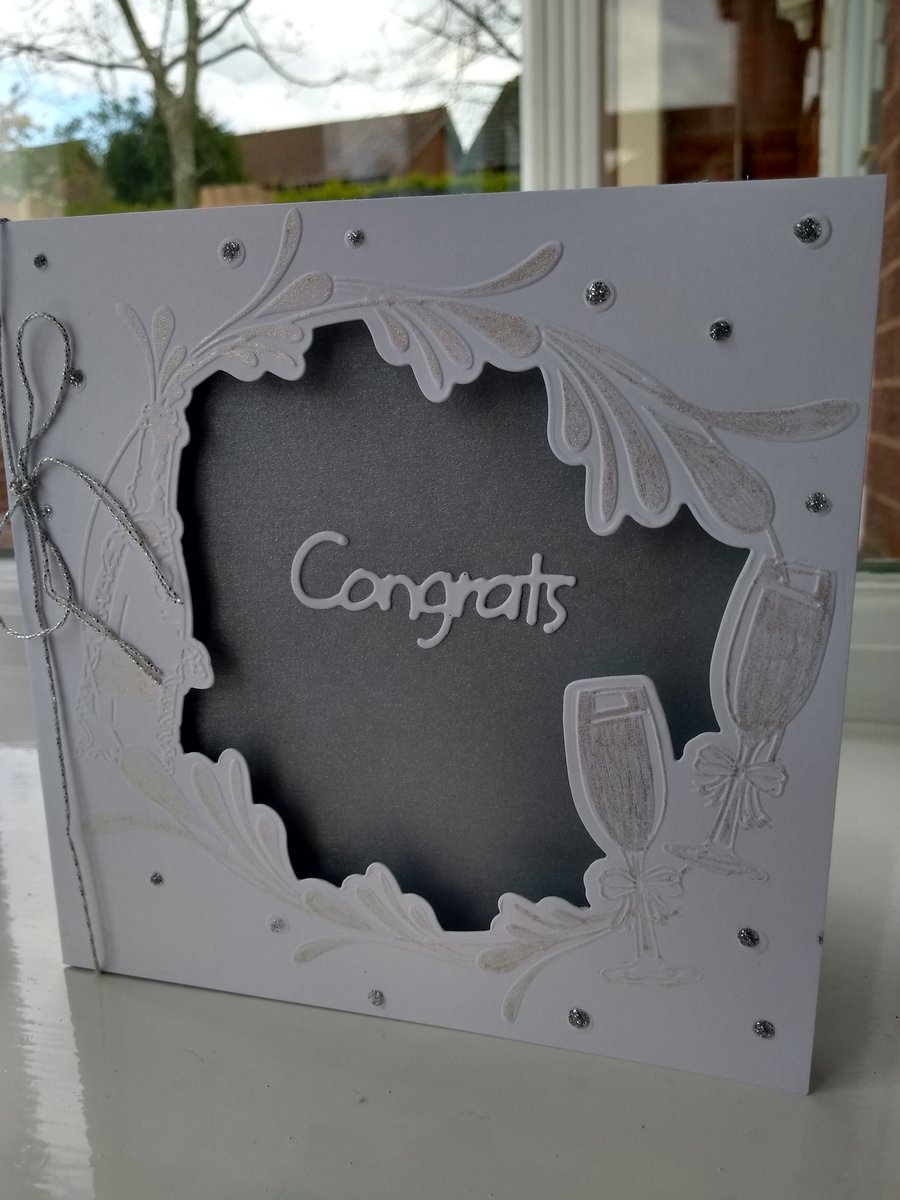 Silver congratulations card