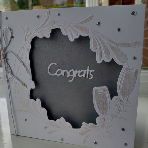 Silver congratulations card