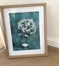 Botanical gift. Cyanotype Art. Hydrangea Annabelle flower. Perfect present  - Image 6