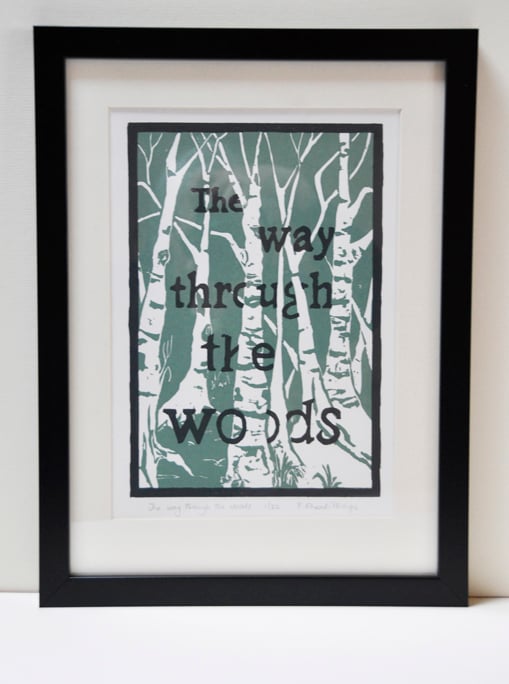 'The way through the woods 2'- Original Lino Print.