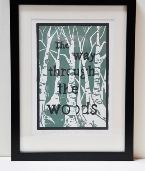 'The way through the woods 2'- Original Lino Print.