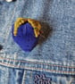 Blue velvet Strawberry brooch  - Image 4
